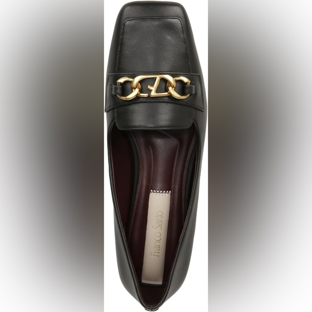 Franco Sarto women’s Tiari Elegant Black slip onLoafers w/ Gold Accent sz 8.5M - Picture 5 of 15